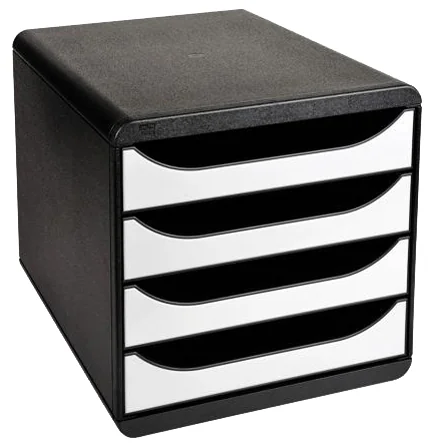 EXACOMPTA Module de classement BIG-BOX, 4 tiroirs, noir - OEM 3104214D