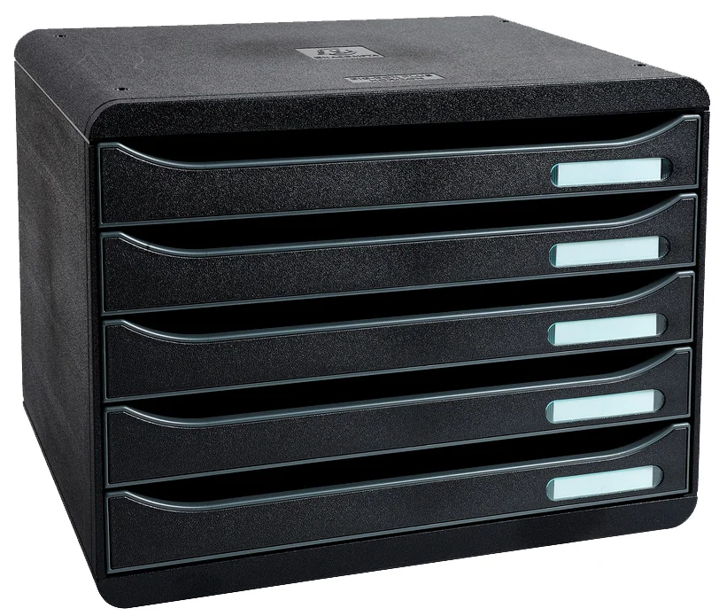 EXACOMPTA Module de classement BIG-BOX PLUS, 5 tiroirs, noir - OEM 308714D