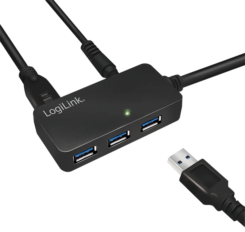 Logilink Câble de rallonge actif 3,0 avec USB Hub, 10 m - OEM UA0262