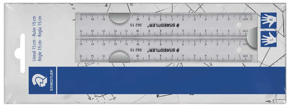 STAEDTLER Règle plate, 300 mm, en plastique, transparent - OEM 562 300 PB