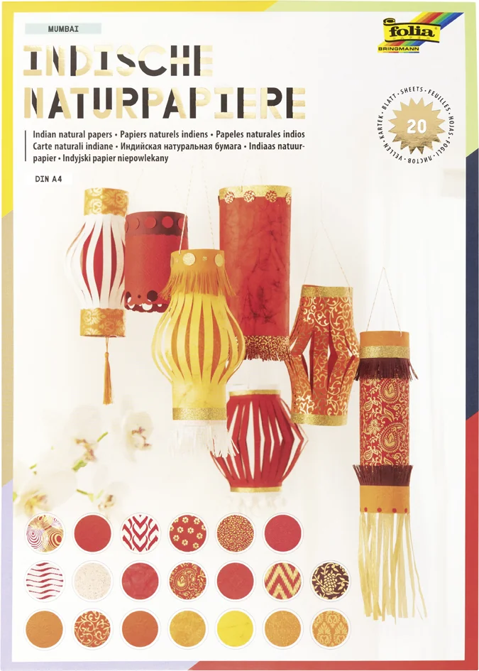 folia Bloc à papier naturel 'MUMBAI', A4, 20 feuilles - OEM 550402