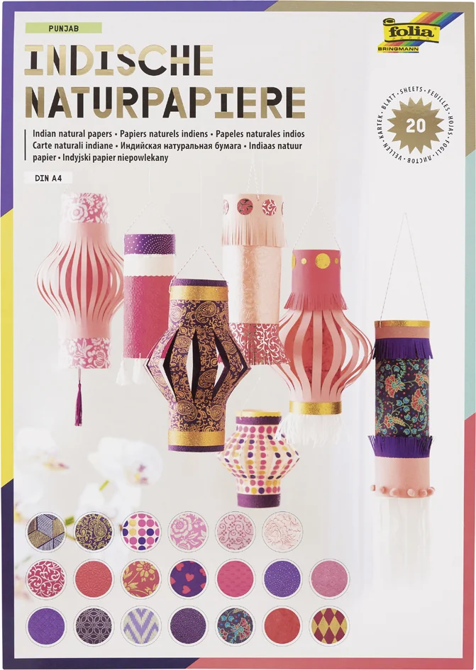 folia Bloc à papier naturel 'PUNJAB', A4, 20 feuilles - OEM 550403