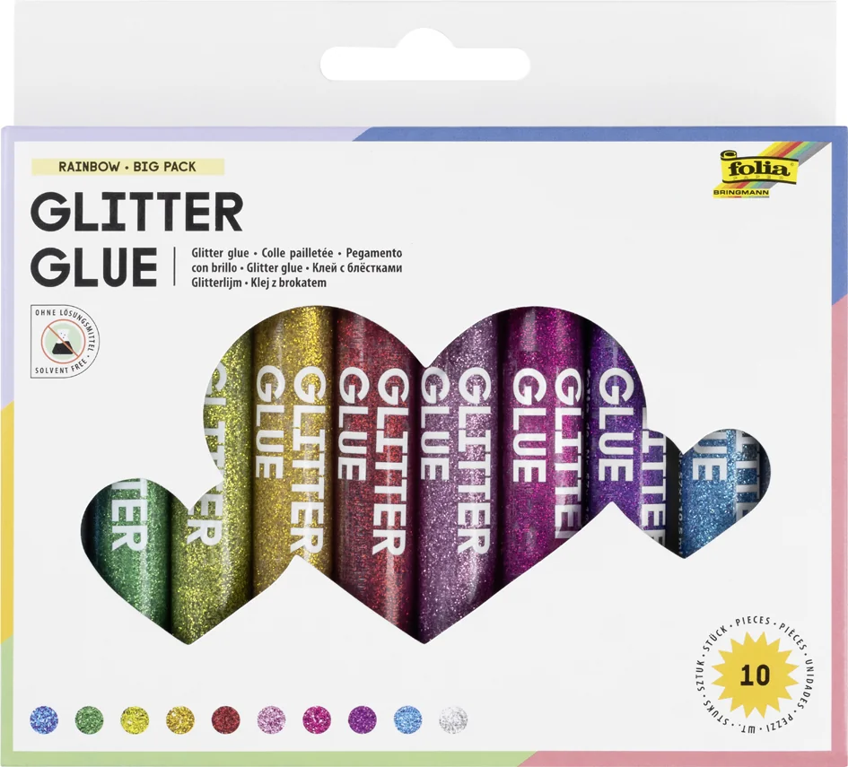 folia Colle pailletée ' Glitterglue', 9,5 ml, couleurs - OEM 570
