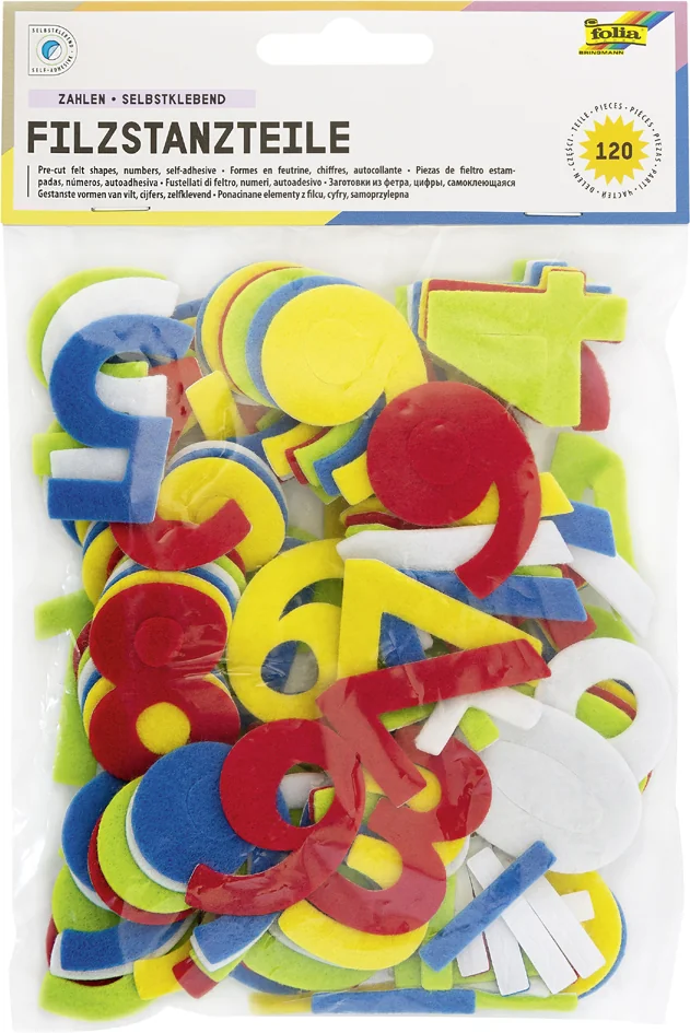 folia Pièces prédécoupées en feutre pour bricolage 'chiffres - OEM 5262