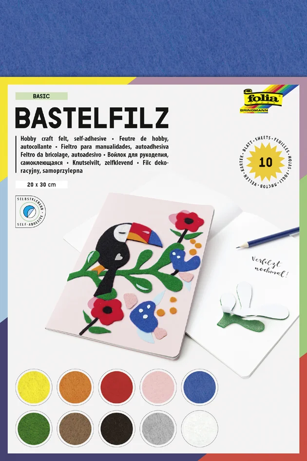 folia Feutrine de bricolage, 200 x 300 mm, autoadhésif - OEM 520499