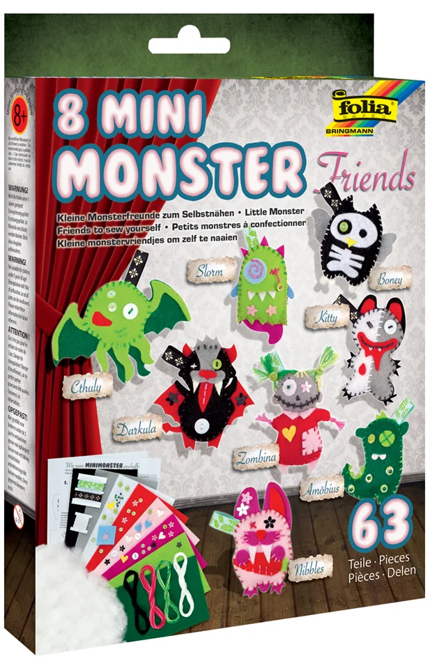 folia Petits monstres à confectionner 'Mini Monster Friends' - OEM 50106