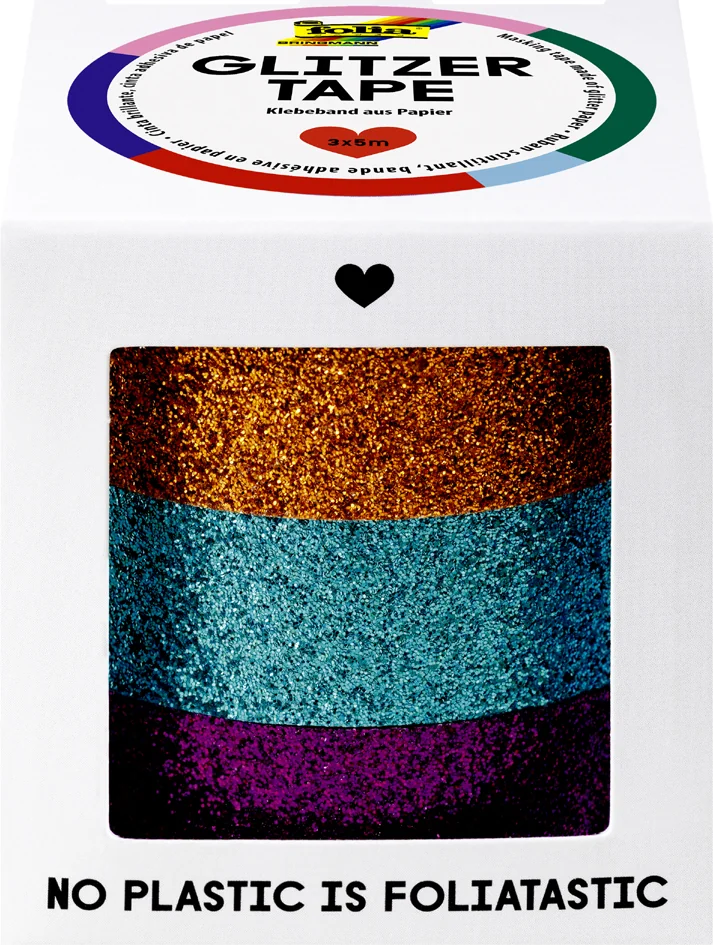 folia Ruban adhésif 'Glitter-Tape', cuivre/turquoise/violet - OEM 28501