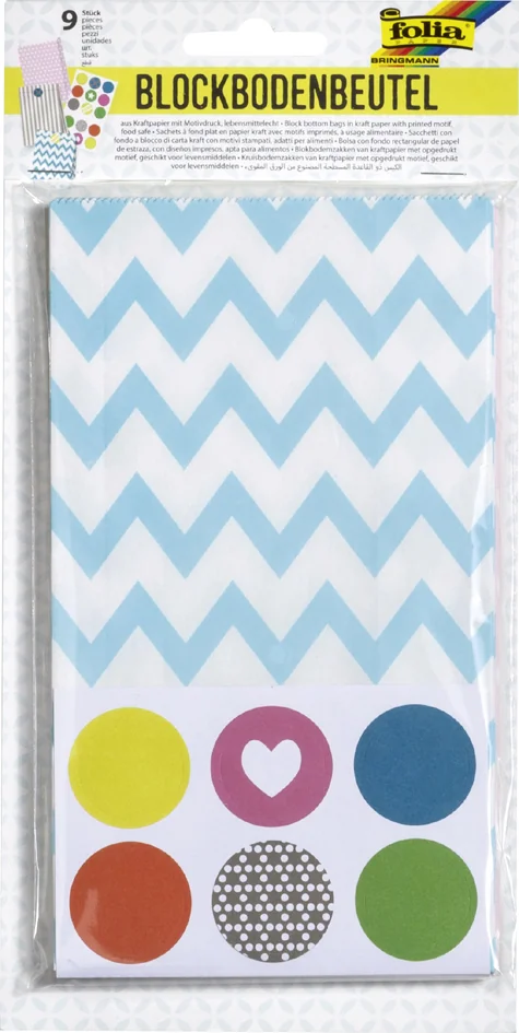 folia Sacs en papier, 130 x 200 mm, avec motifs, assorti - OEM 41309