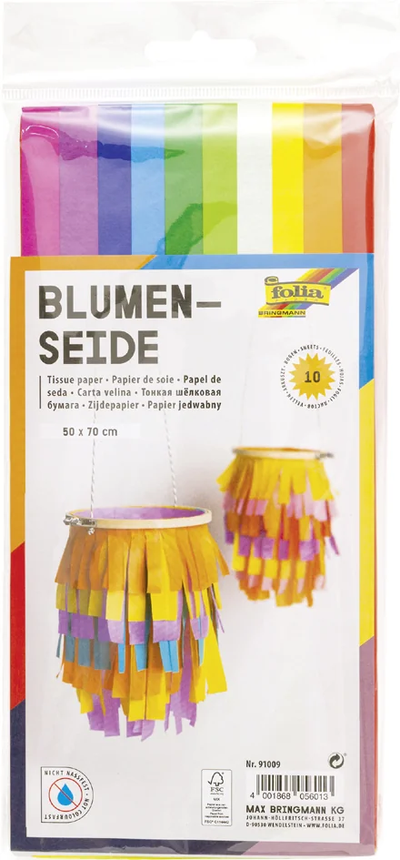 folia Papier de soie, 500 x 700 mm, 20 g/m2, couleurs - OEM 91009