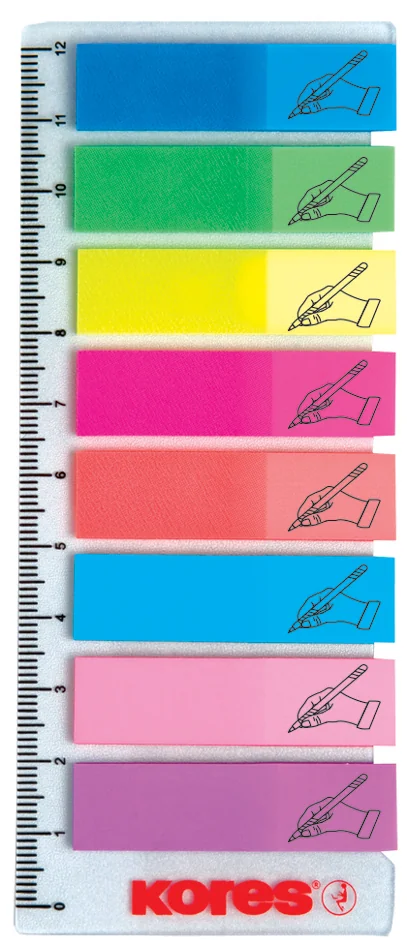 Kores Index 'Signer ici'- film, 12 x 45 mm, 8 x 25 feuillets - OEM N45125