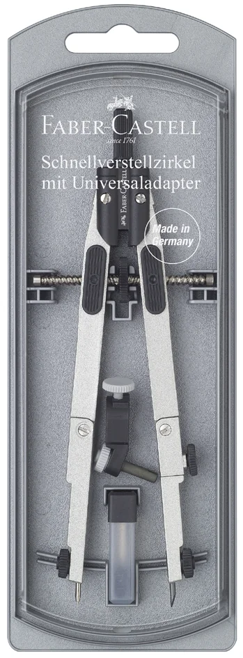 FABER-CASTELL Compas à réglage rapide, argent / noir - OEM 174014