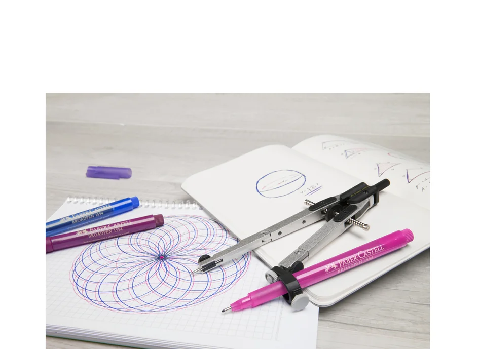 FABER-CASTELL Compas à réglage rapide, argent / noir - OEM 174035