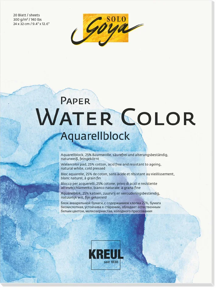 KREUL Bloc pour artistes SOLO Goya Paper Water Color - OEM 68012
