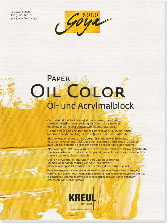 KREUL Bloc artistes SOLO Goya Paper Oil Color, 240 x 320 mm - OEM 68021