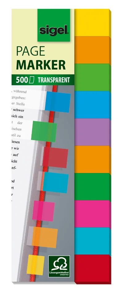 sigel Marque-page repositionnable Film Multicolor, 44x12,5mm - OEM HN684