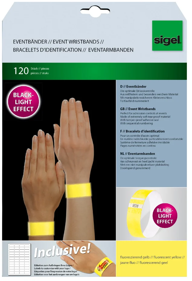 sigel Bracelets événementiels 'Super Soft', fluorescent - OEM EB218
