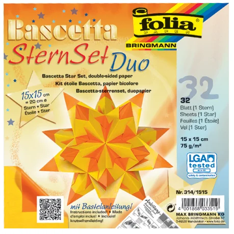 folia Feuilles de papier pliable étoile Bascetta, 75 g/m2 - OEM 314/1515