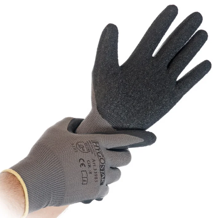 HYGOSTAR Gants de travail Skill, XXL, gris/noir - lot de 12 - OEM 33982