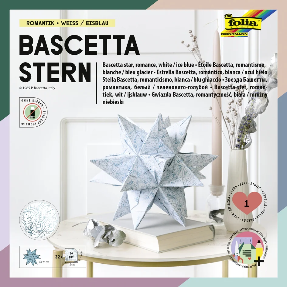 folia Feuilles de papier pliable étoile Bascetta, bleu glace - OEM 402/1515 – Image 3