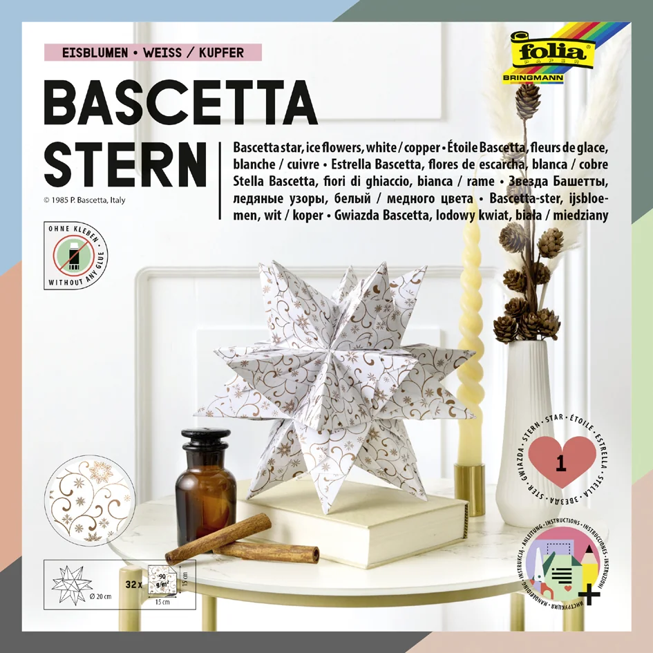 folia Feuilles de papier pliable étoile Bascetta, bleu glace - OEM 402/1515 – Image 5