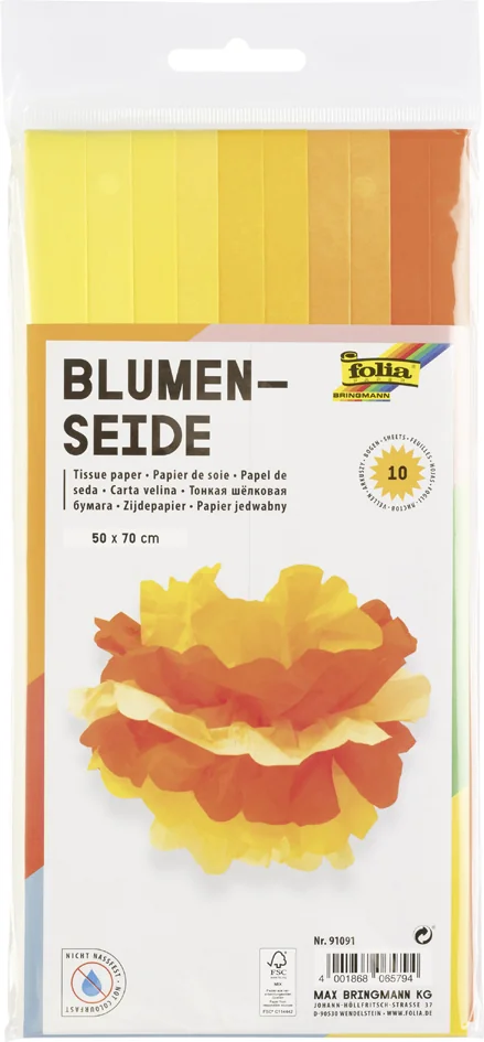 folia Papier de soie, (L)500 x (H)700 mm, 20 g/m2, jaune - OEM 91091
