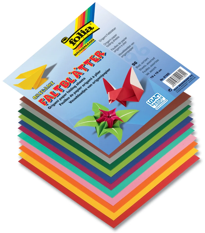 folia Feuilles de papier origami à plier, 130 x 130 mm - OEM 9105