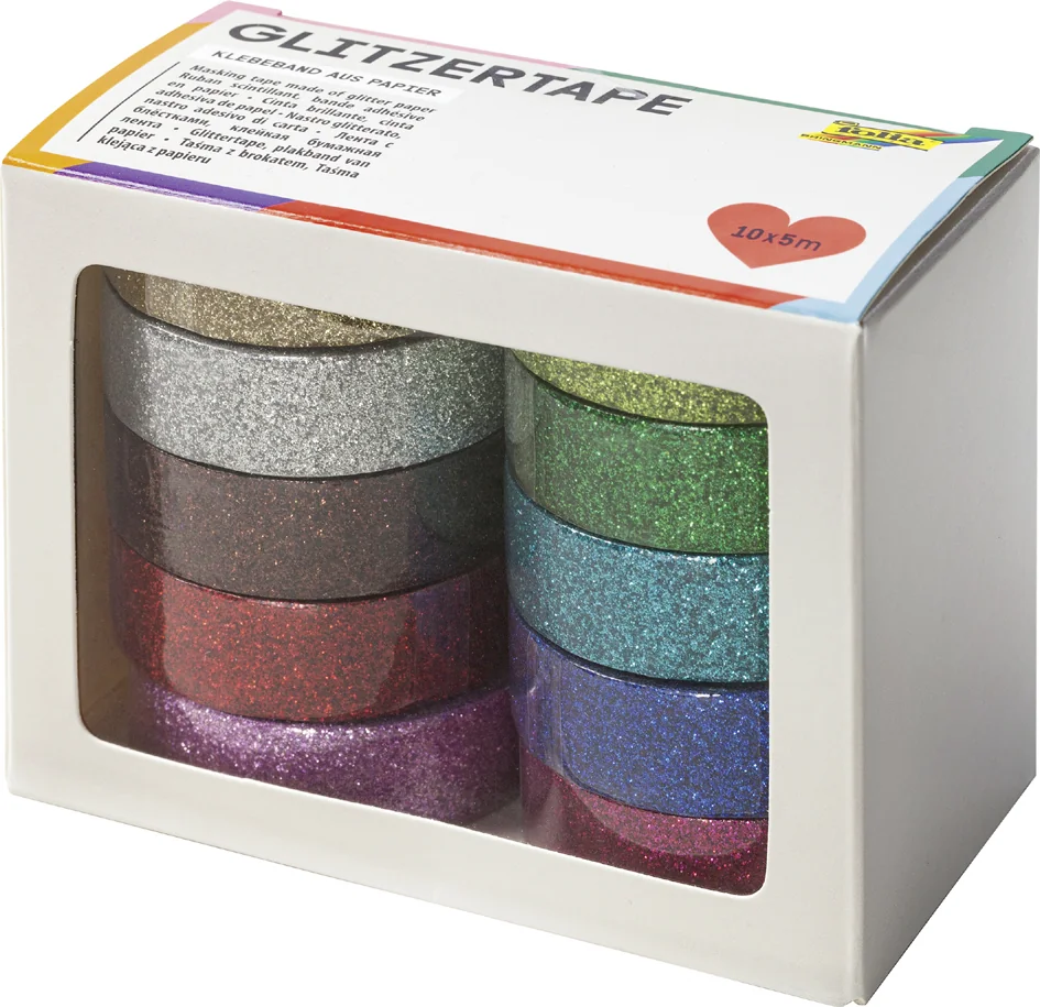 folia Ruban adhésif déco 'Glitter Tape', kit de 10 - OEM 28509