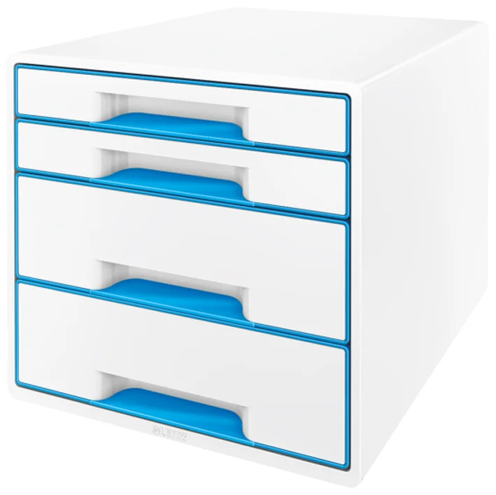 LEITZ Bloc de classement WOW CUBE, 4 tiroirs, blanc/vert - OEM 5213-20-54 – Image 3