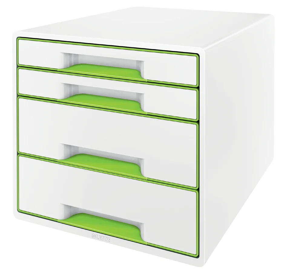 LEITZ Bloc de classement WOW CUBE, 4 tiroirs, blanc/vert - OEM 5213-20-54 – Image 8