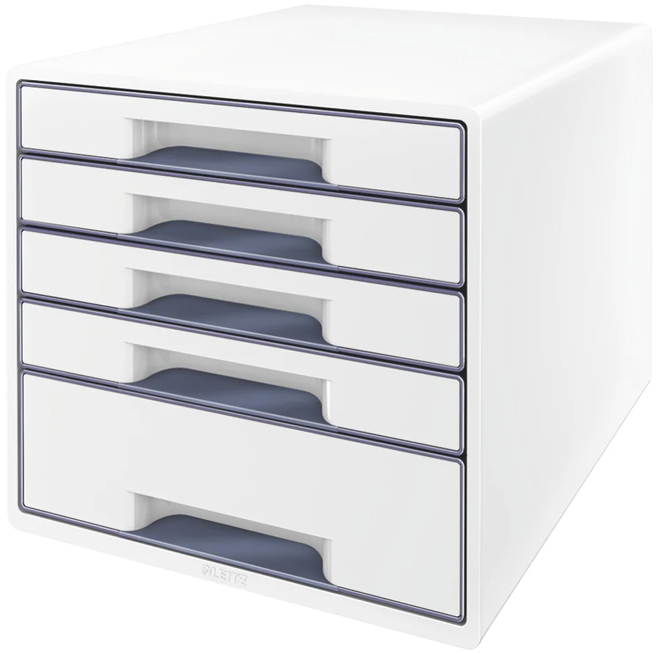 LEITZ Bloc de classement WOW CUBE, 5 tiroirs, blanc perlé/ - OEM 5214-20-23