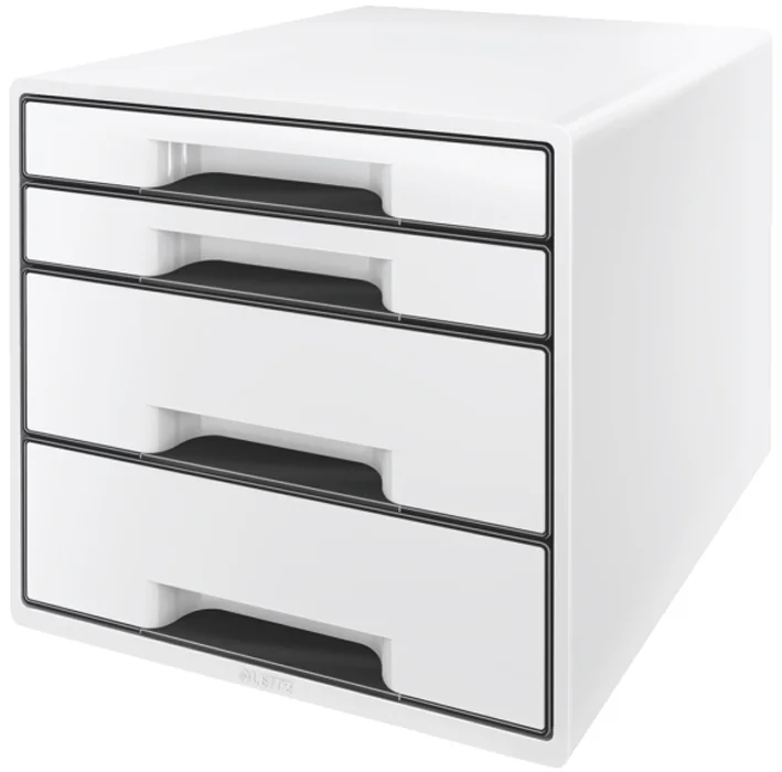 LEITZ Bloc de classement WOW CUBE, 4 tiroirs, blanc perlé/ - OEM 5252-10-01