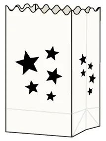 folia Sachet de papier photophore 'étoiles', grand, papier - OEM 12410