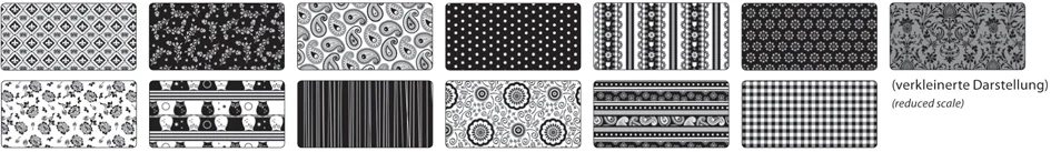 folia Carton à motif 'Noir / Blanc', 500 x 700 mm, 270 g/m2 - OEM 46709