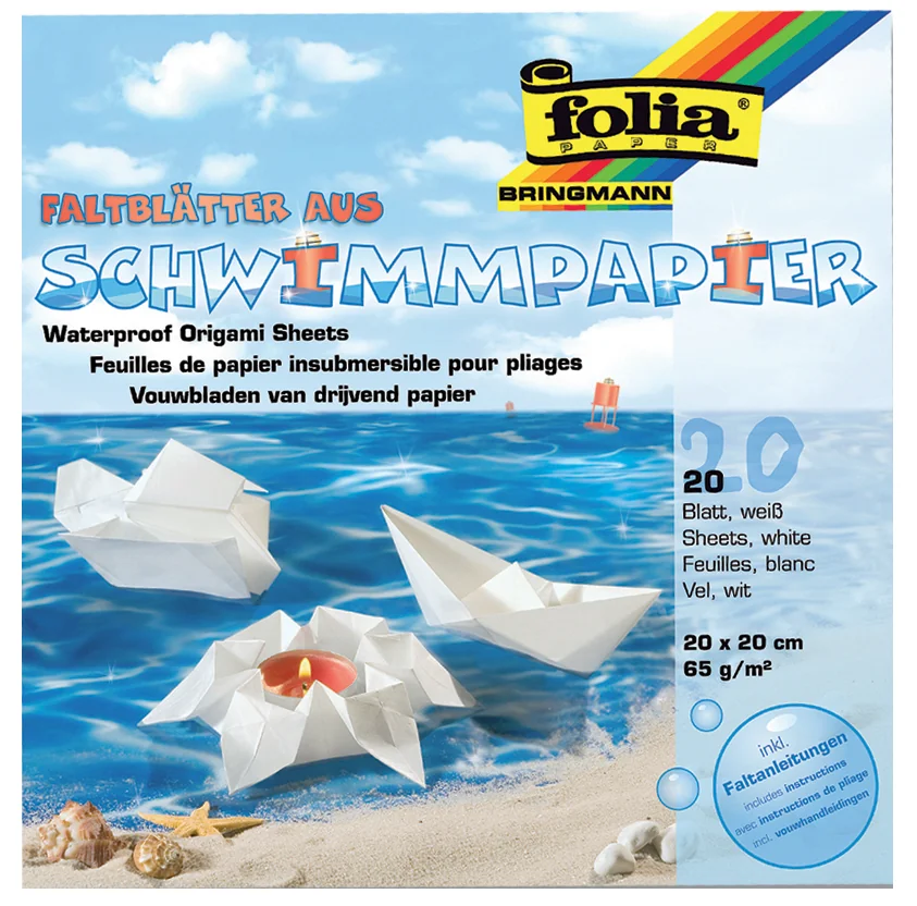 folia Feuilles de papier insubmersible, 200 x 200 mm, blanc - OEM 43200
