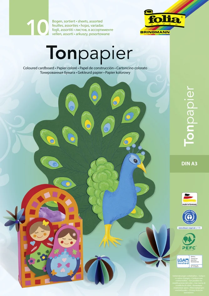 folia Bloc de papier de couleur, A4, 130 g/m2, 20 feuilles - OEM 600
