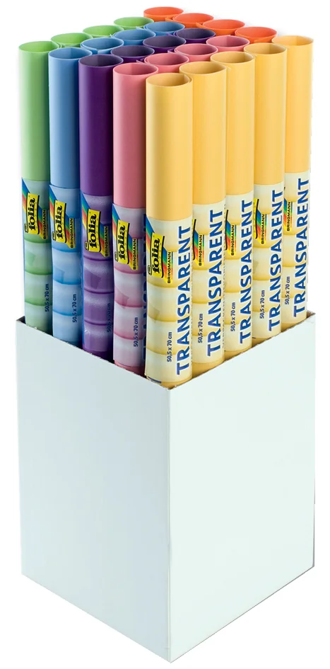 folia Papier transparent, (l)505 x (L)700 mm, 6 couleurs - OEM 872