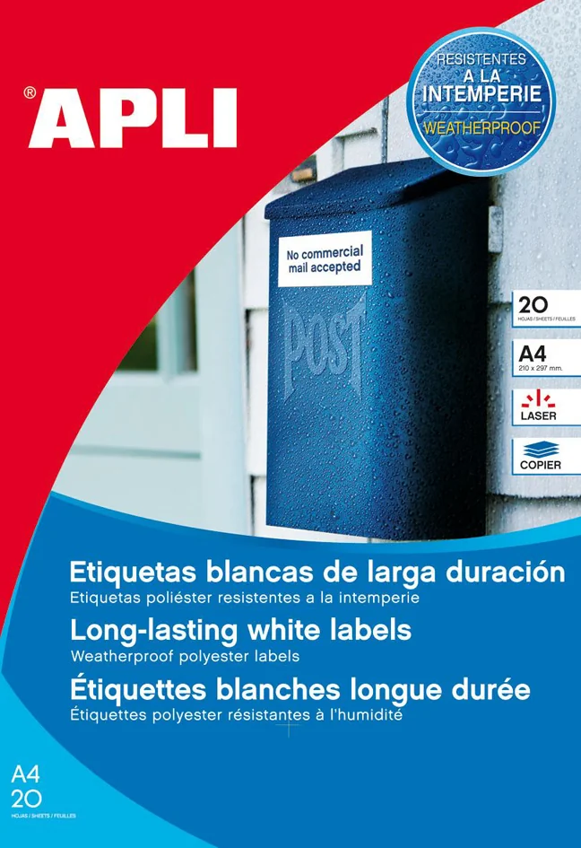 APLI Etiquette, résistant aux intempéries, 99,1 x 57 mm - OEM 15085