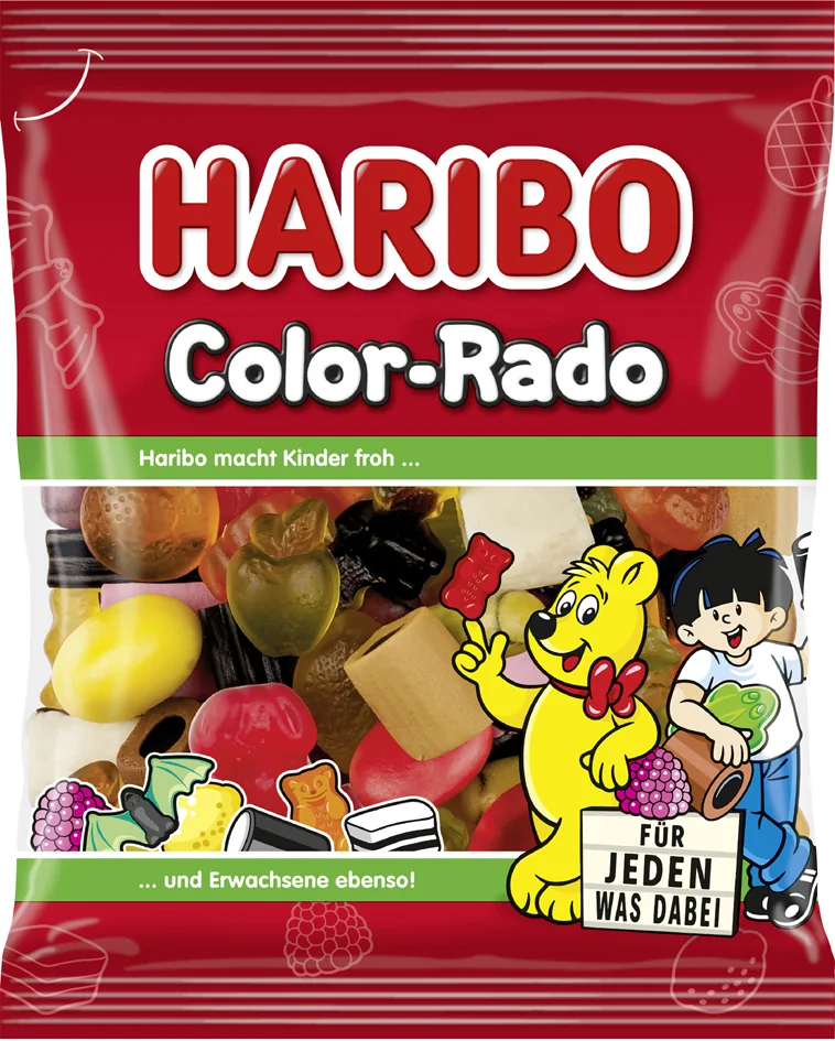 HARIBO Bonbon gélifié aux fruits COLOR-RADO, sachet de 175 g - OEM 4001686725504