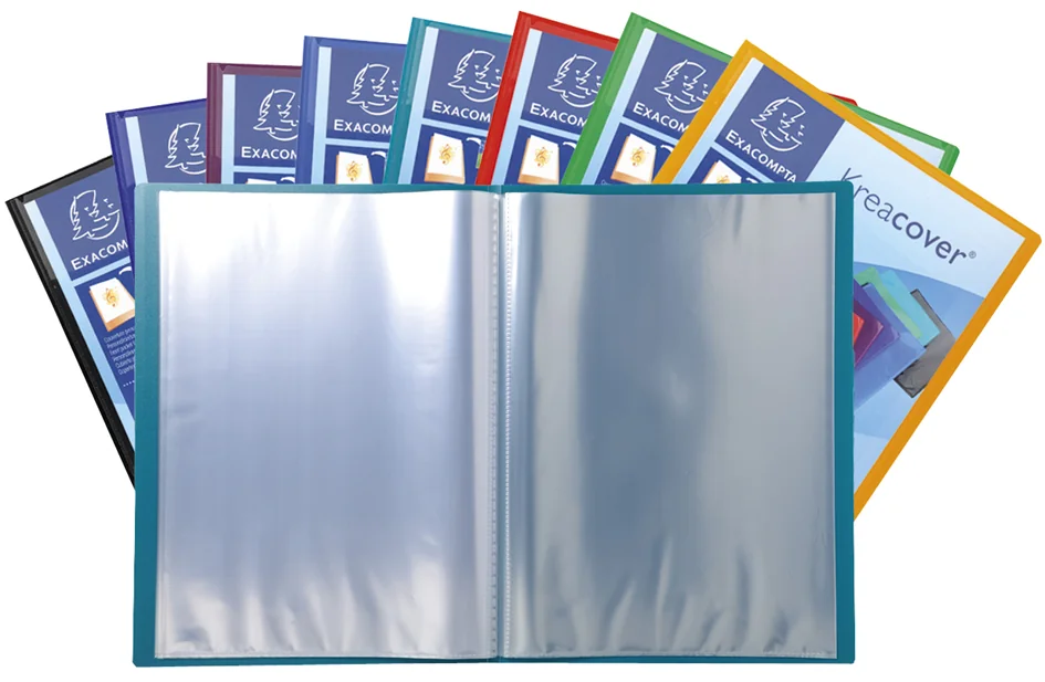 EXACOMPTA Protège-documents Kreacover, A4, PP, assorti - lot de 8 - OEM 5790E