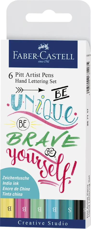 FABER-CASTELL Feutre PITT artist pen, étui de 6 - OEM 267116