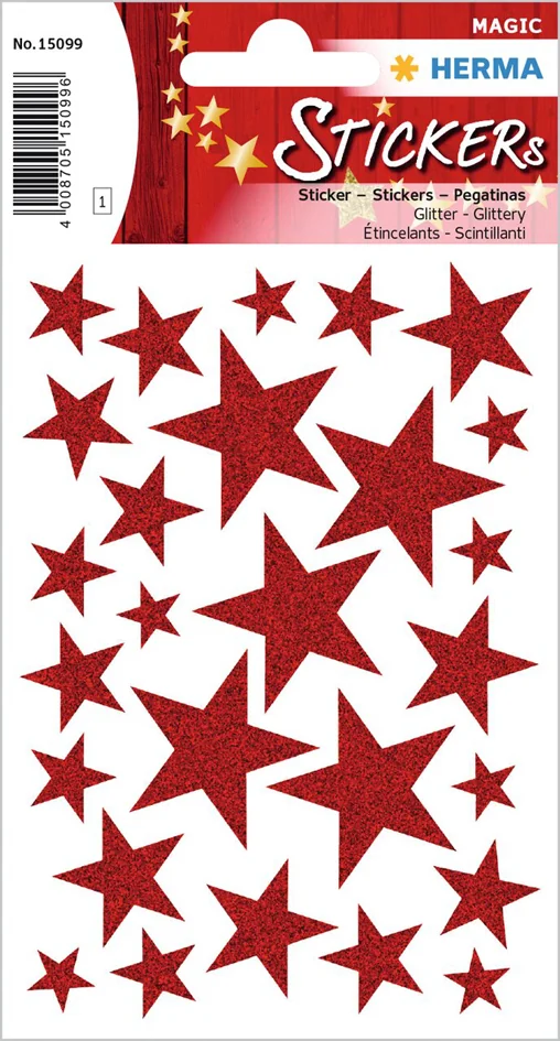 HERMA Autocollants de Noel MAGIC 'étoile & étoile filante' - OEM 3726