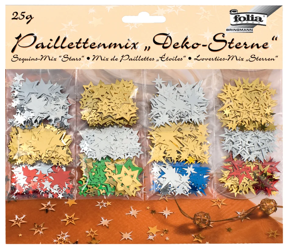 folia Mix de paillettes 'Etoiles', assorti - OEM 2510