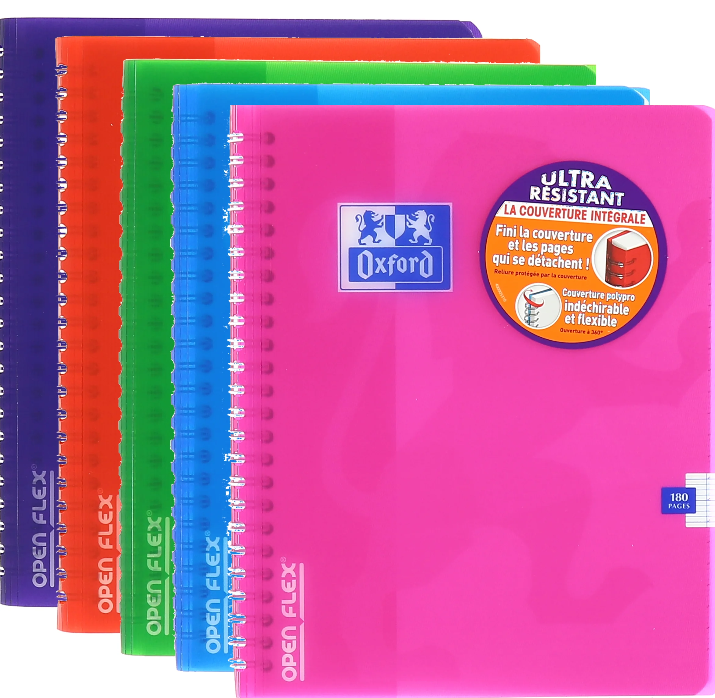 Oxford Cahier spirale 'Openflex', A4, seyès, 180 pages - OEM 100107287