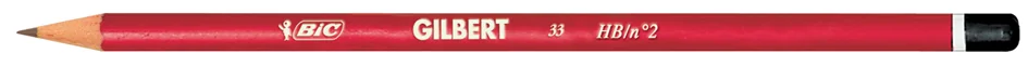 BIC Crayon Gilbert 33, dureté: HB, rond, laqué en rouge - lot de 12 - OEM 857600