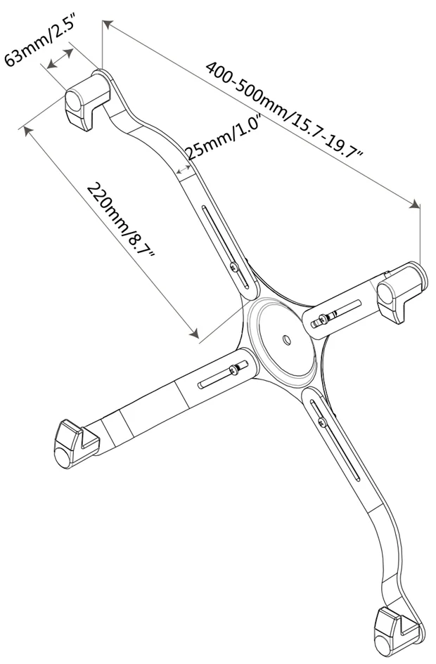 DIGITUS Adaptateur VESA, pour écrans 43,18 - 76,2 cm - OEM DA-90347