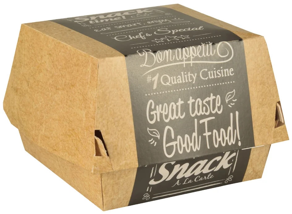 PAPSTAR Boîte à burger 'pure', dimensions: 115 x 110 x 70 mm - OEM 86633