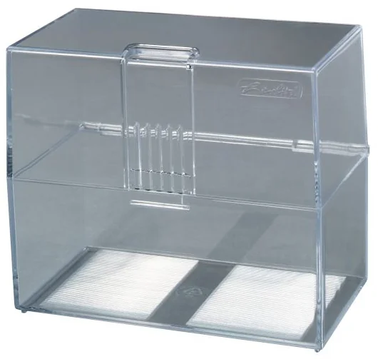 herlitz Boîte à fiches, A7 paysage, plastique, transparent - OEM 300003786