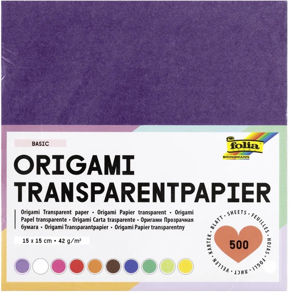 folia Papier transparent pour le pliage, 200 x 200 mm - OEM 825/2020