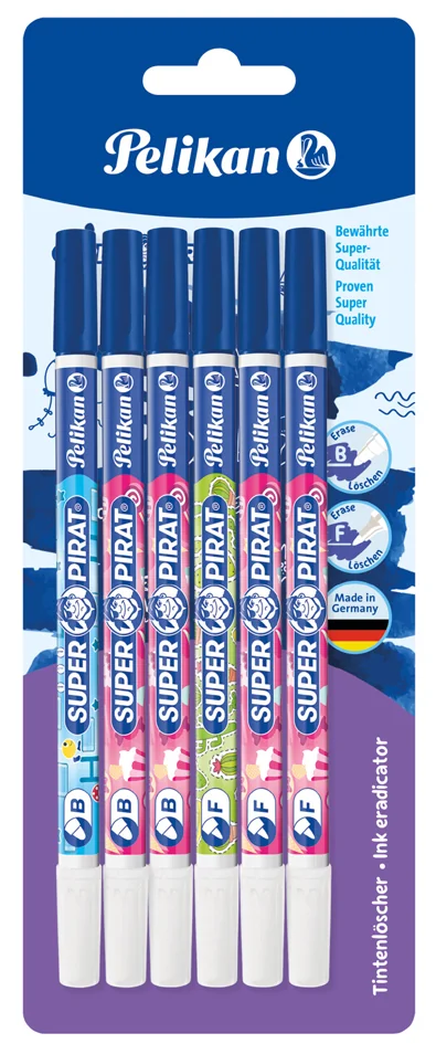 Pelikan Effaceur d'encre Super Pirat 850F/B, 6 pièces - OEM 400195839