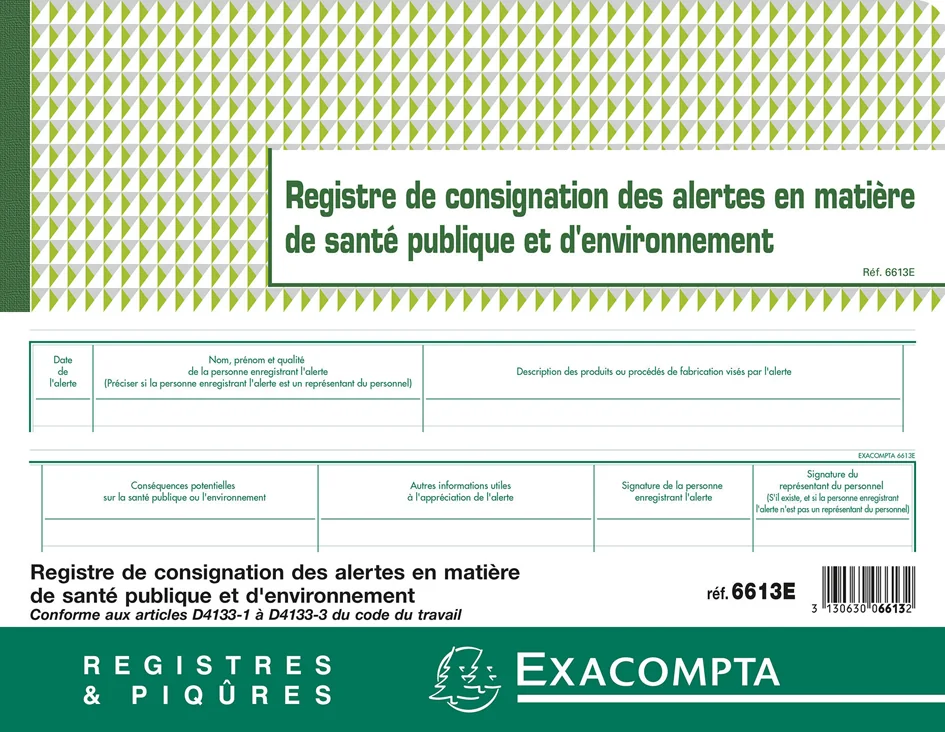 EXACOMPTA Piqûre 'Registre de consignation', 240 x 320 mm - OEM 6613E